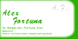 alex fortuna business card